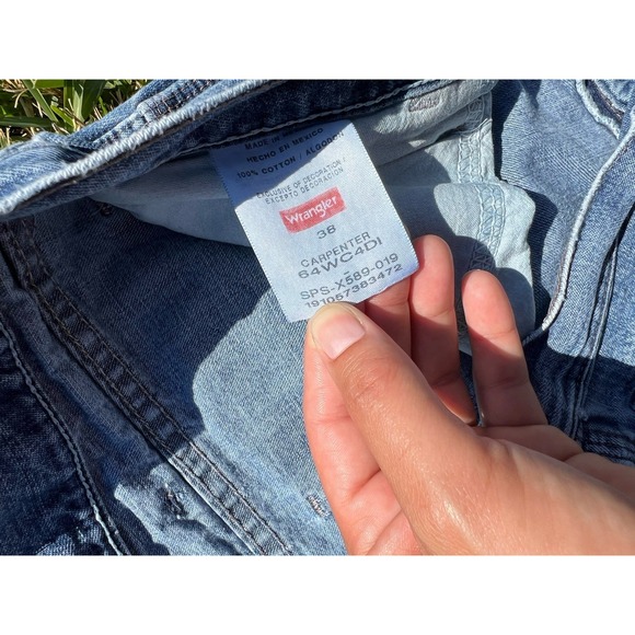 Vintage Wrangler Shorts Men 38 Carpenter Baggy Y2K Skater Cyber Work Wear - Picture 2 of 7